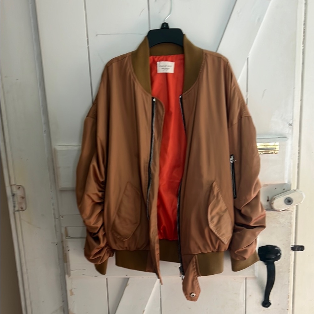 Fear of God Brown and Orange Bomber Jacket Relaxed Fit